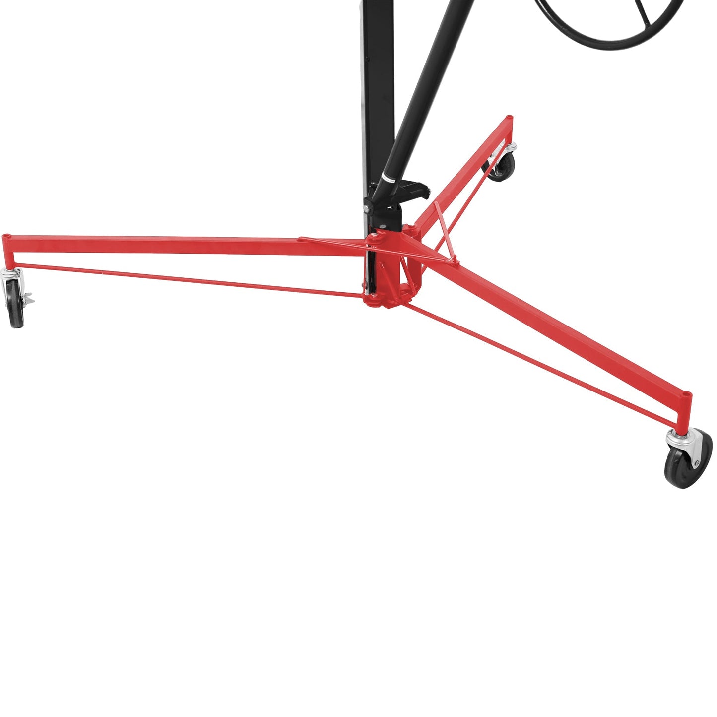 11FT Drywall Panel Hoist Lift – 150 lbs Capacity Steel Construction Red & Black - 1st Choice Furniture Direct