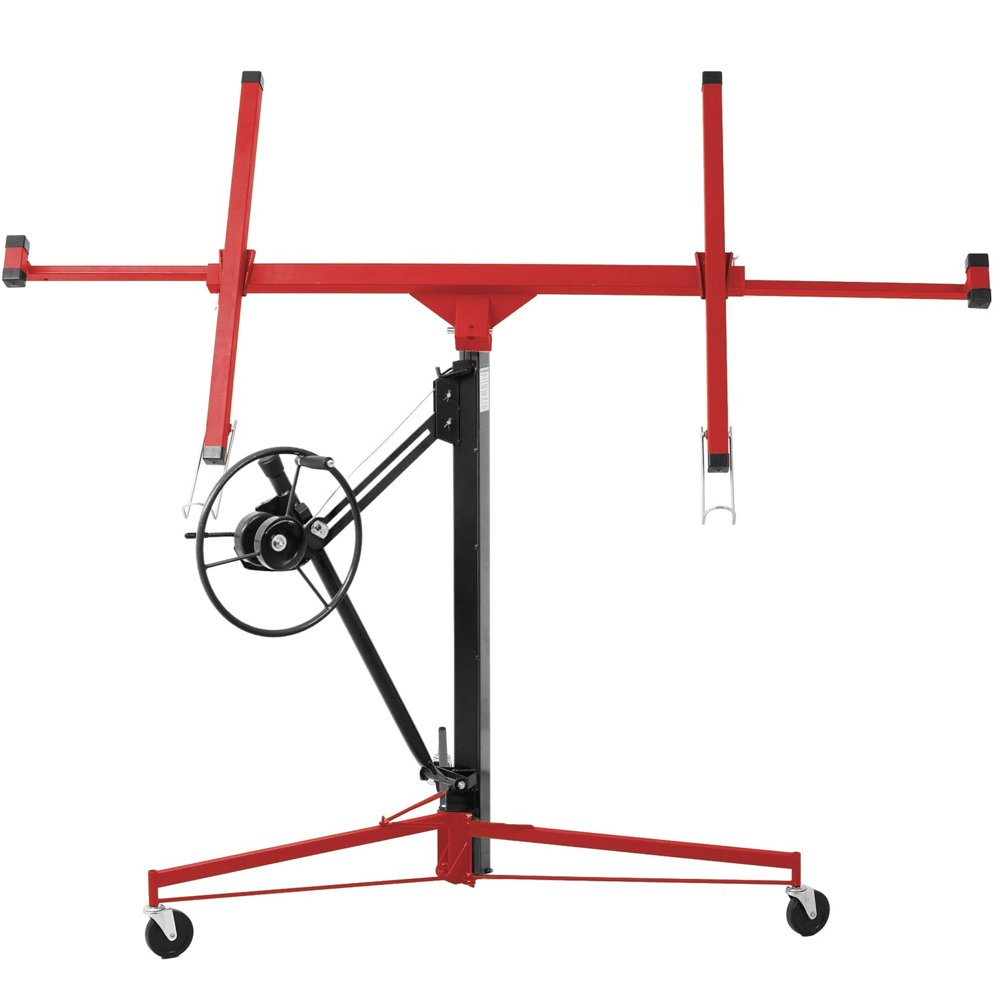 11FT Drywall Panel Hoist Lift – 150 lbs Capacity Steel Construction Red & Black - 1st Choice Furniture Direct