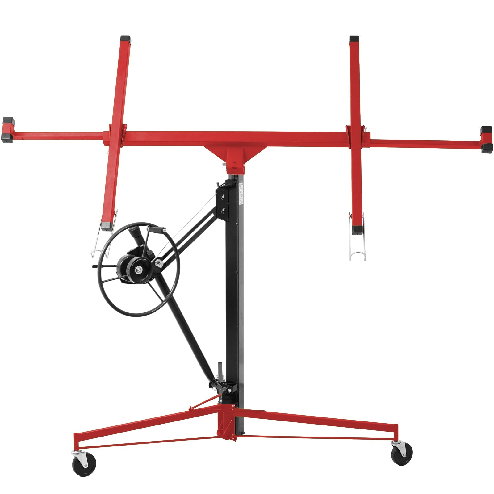 11FT Drywall Panel Hoist Lift – 150 lbs Capacity Steel Construction Red & Black - 1st Choice Furniture Direct