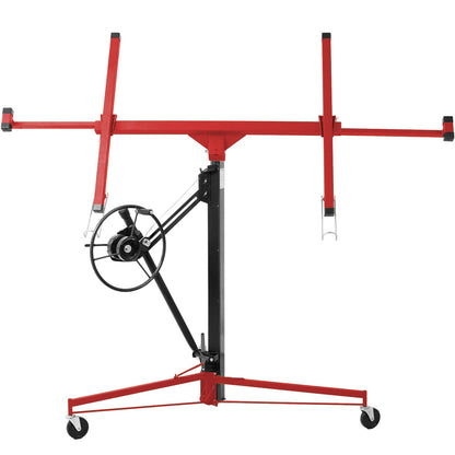 11FT Drywall Panel Hoist Lift – 150 lbs Capacity Steel Construction Red & Black - 1st Choice Furniture Direct