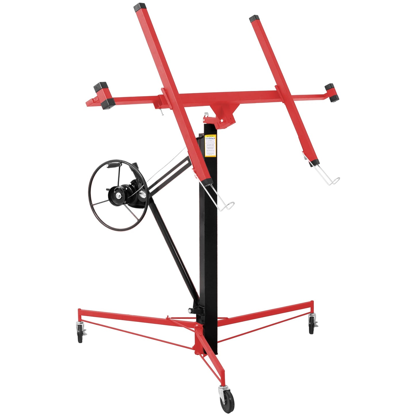 11FT Drywall Panel Hoist Lift – 150 lbs Capacity Steel Construction Red & Black - 1st Choice Furniture Direct