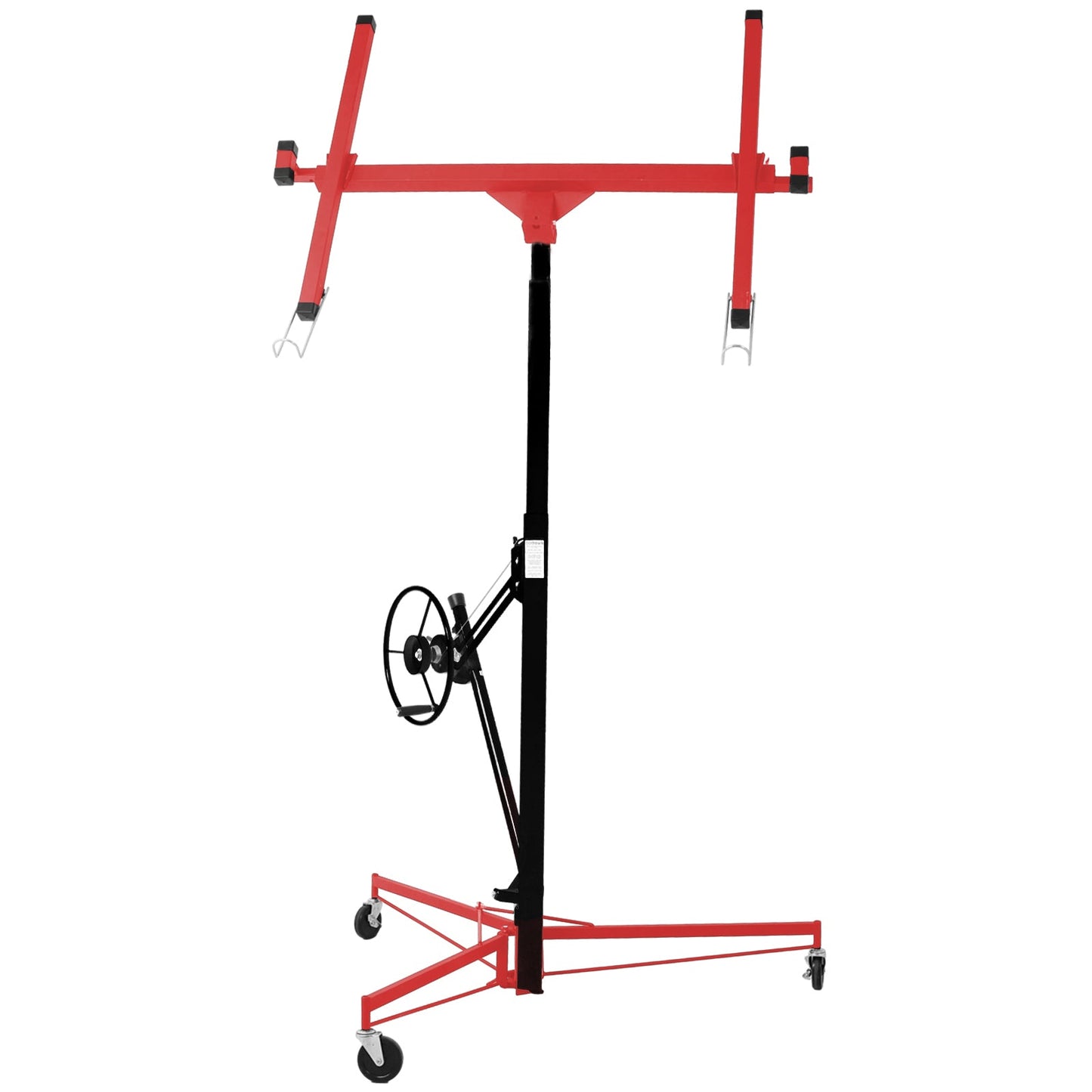 11FT Drywall Panel Hoist Lift – 150 lbs Capacity Steel Construction Red & Black - 1st Choice Furniture Direct