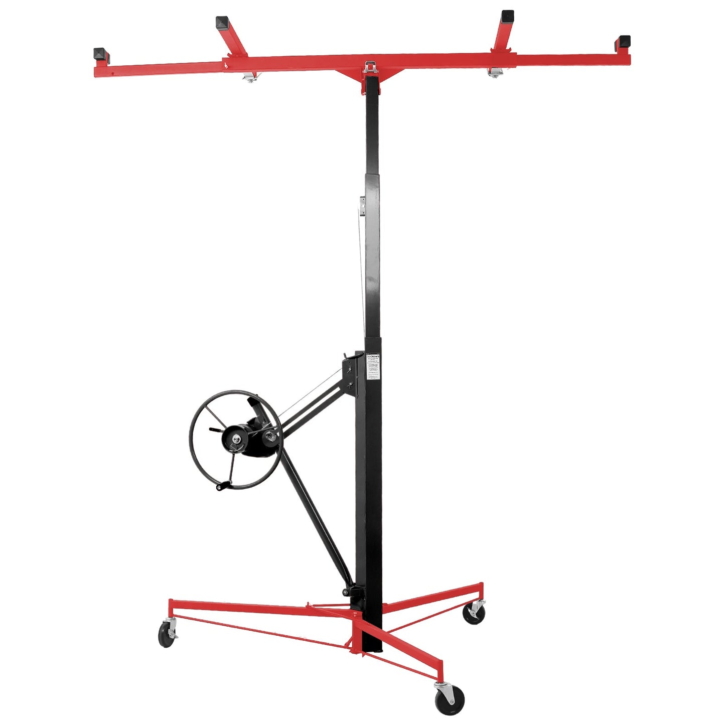 11FT Drywall Panel Hoist Lift – 150 lbs Capacity Steel Construction Red & Black - 1st Choice Furniture Direct