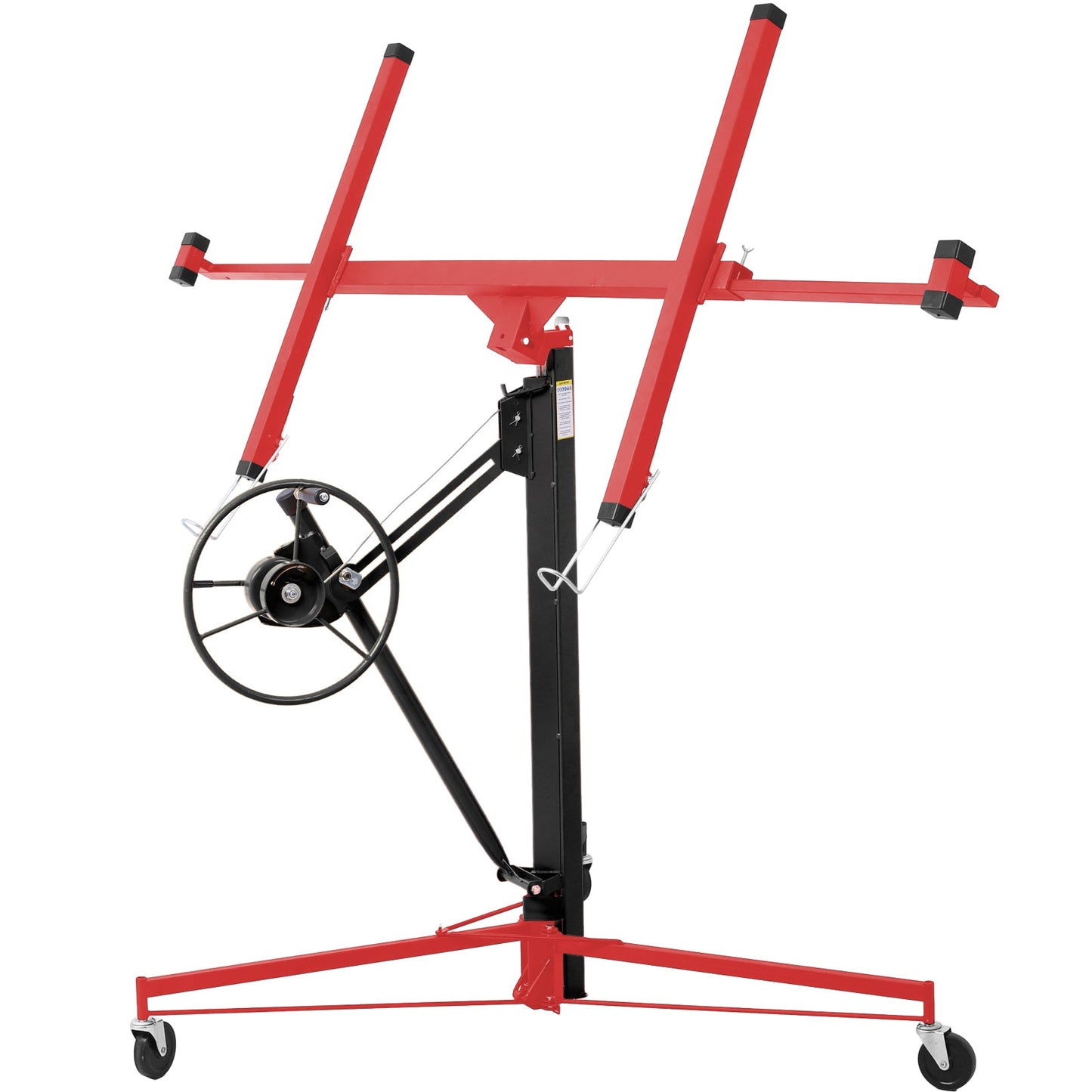 11FT Drywall Panel Hoist Lift – 150 lbs Capacity Steel Construction Red & Black - 1st Choice Furniture Direct
