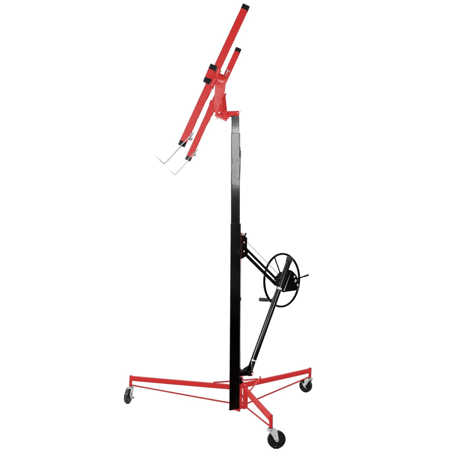 11FT Drywall Panel Hoist Lift – 150 lbs Capacity Steel Construction Red & Black - 1st Choice Furniture Direct
