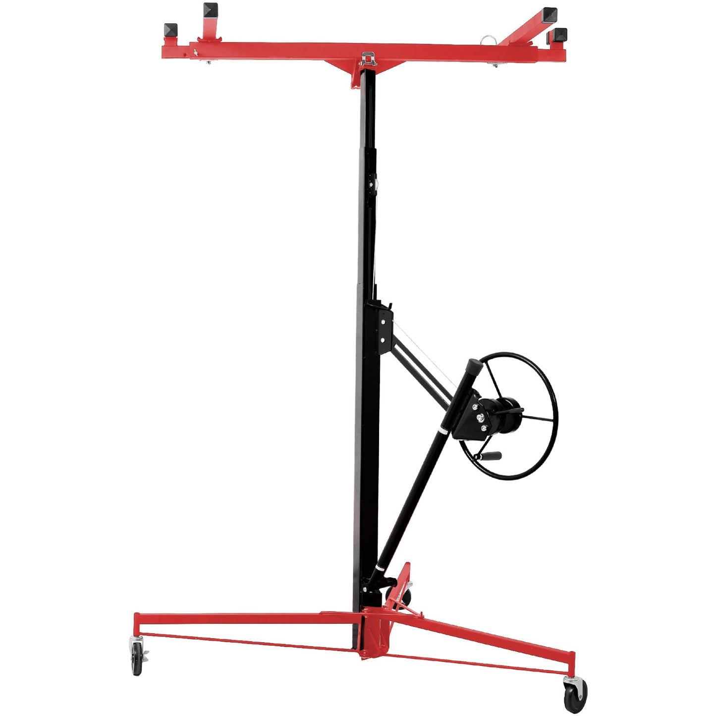 11FT Drywall Panel Hoist Lift – 150 lbs Capacity Steel Construction Red & Black - 1st Choice Furniture Direct