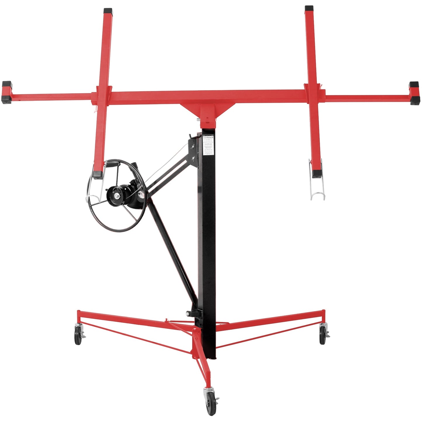 11FT Drywall Panel Hoist Lift – 150 lbs Capacity Steel Construction Red & Black - 1st Choice Furniture Direct