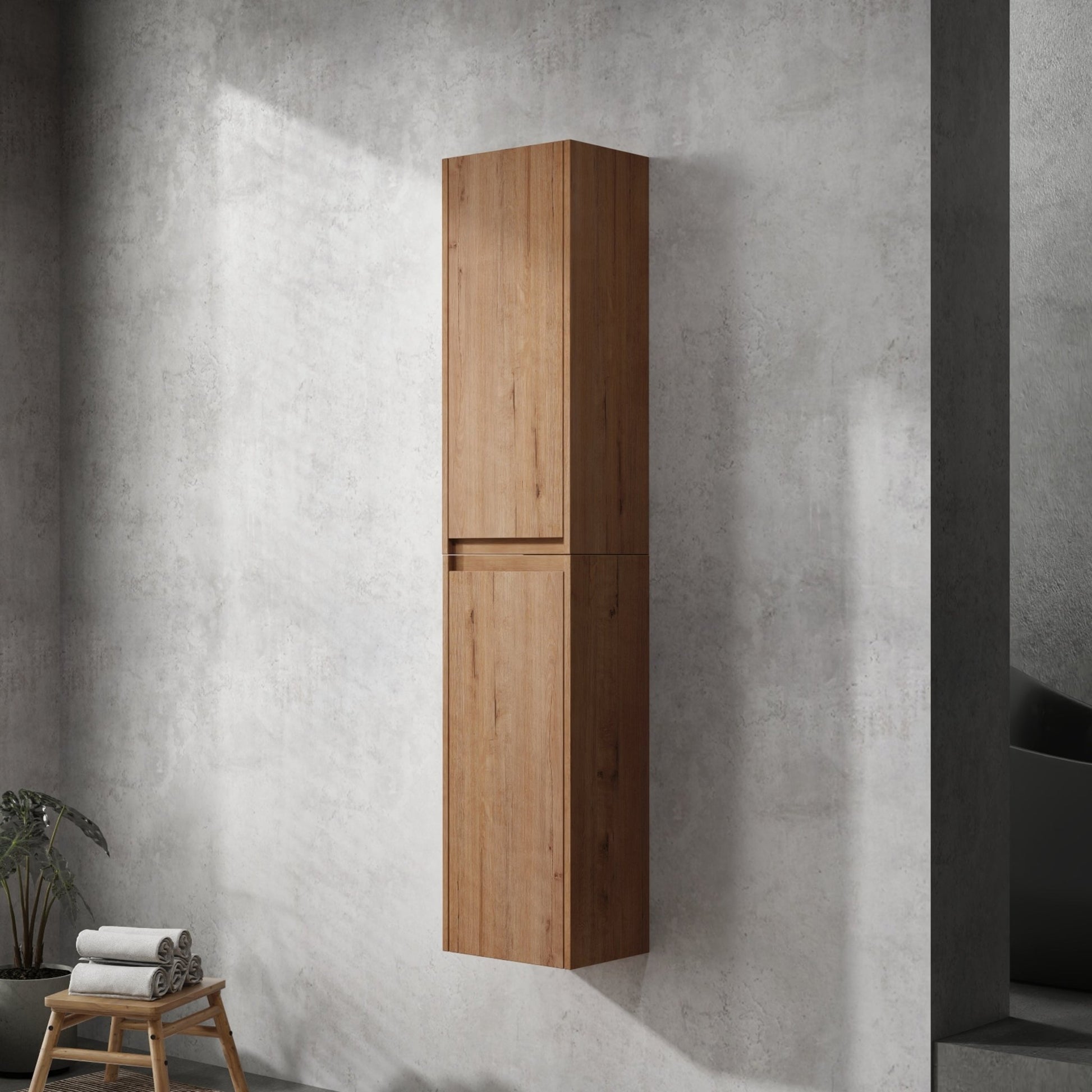 12' Bathroom Side Cabinet, 2 - Soft Close Doors, Float Mounting Design, 12*2(KD - Packing) - 1st Choice Furniture Direct