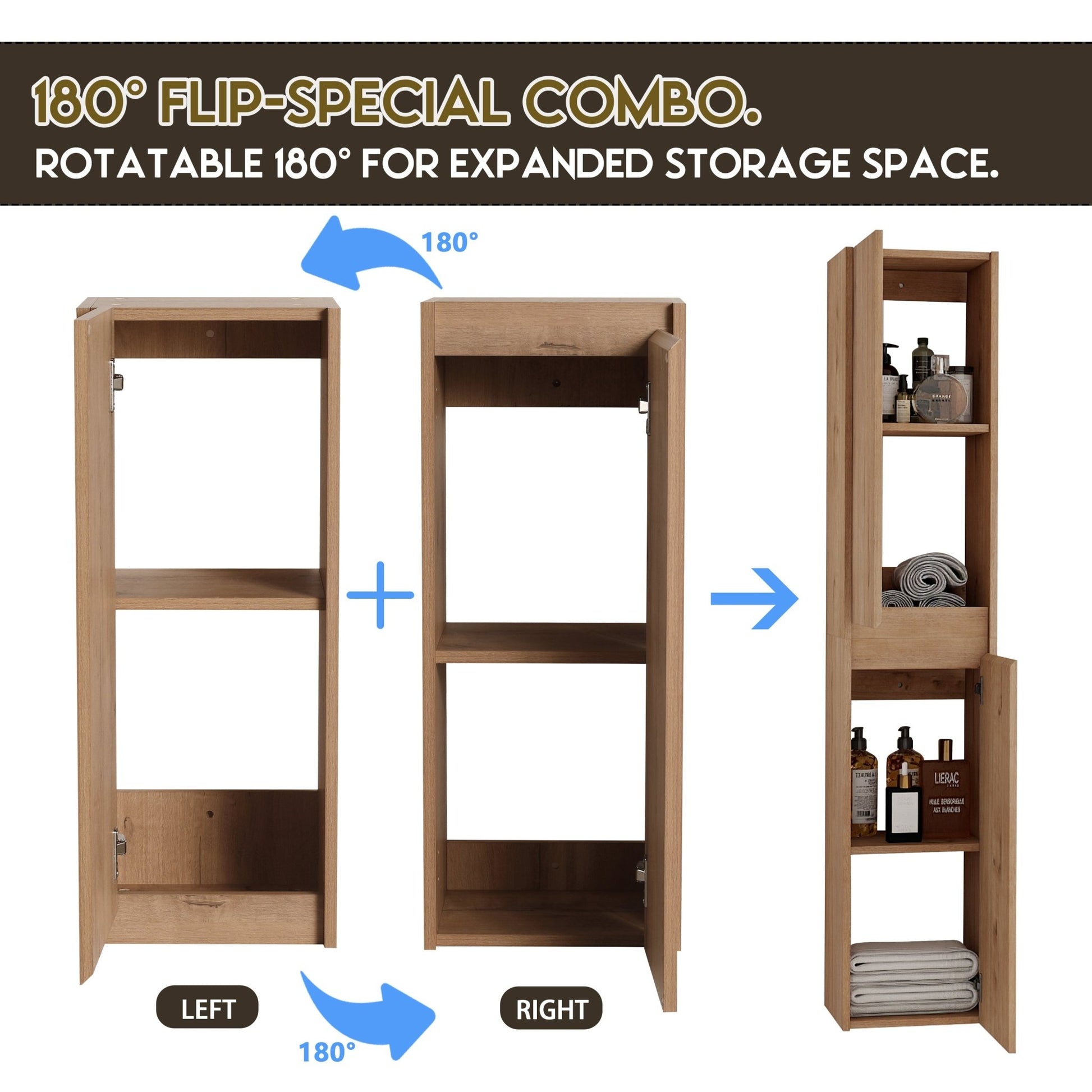 12' Bathroom Side Cabinet, 2 - Soft Close Doors, Float Mounting Design, 12*2(KD - Packing) - 1st Choice Furniture Direct