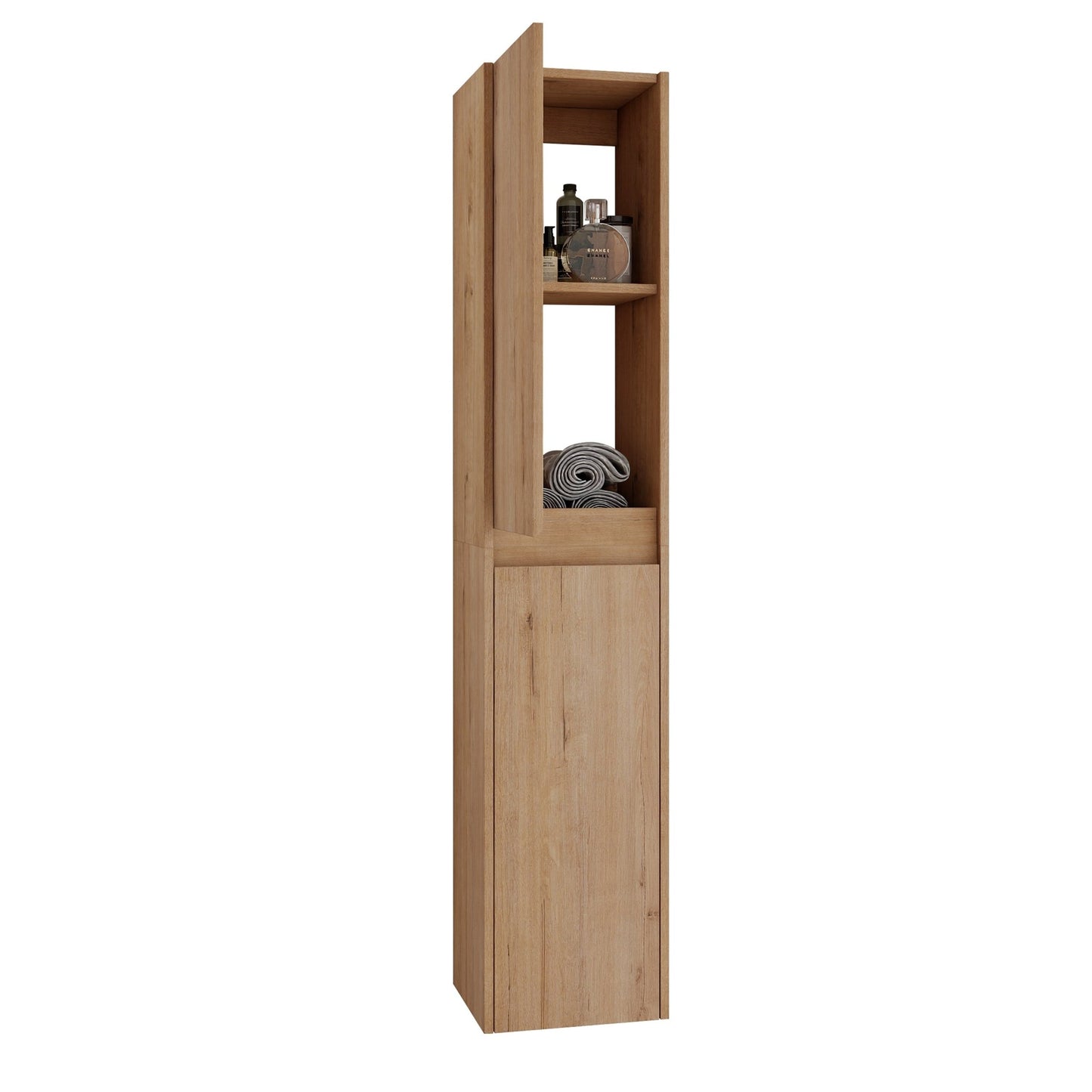 12' Bathroom Side Cabinet, 2 - Soft Close Doors, Float Mounting Design, 12*2(KD - Packing) - 1st Choice Furniture Direct