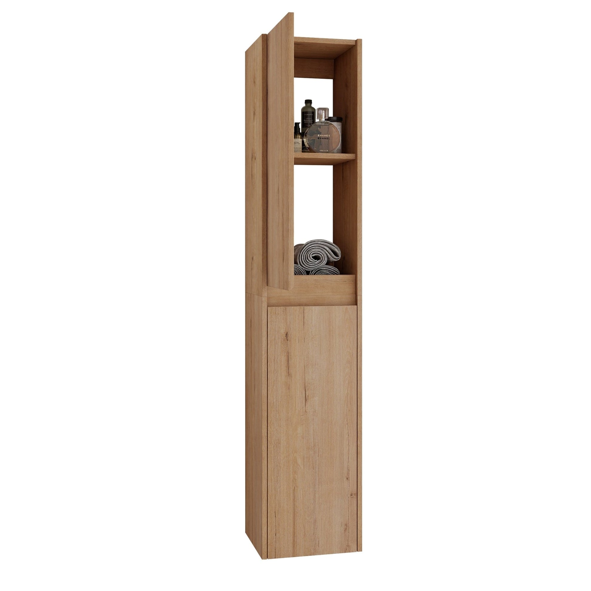 12' Bathroom Side Cabinet, 2 - Soft Close Doors, Float Mounting Design, 12*2(KD - Packing) - 1st Choice Furniture Direct