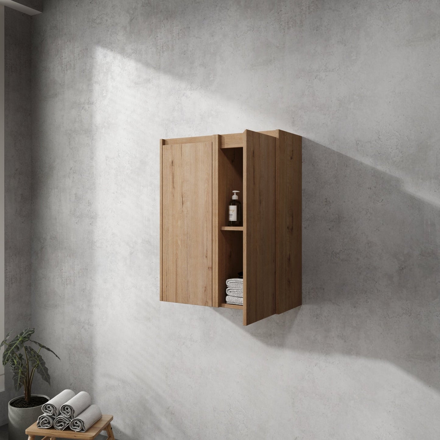 12' Bathroom Side Cabinet, 2 - Soft Close Doors, Float Mounting Design, 12*2(KD - Packing) - 1st Choice Furniture Direct