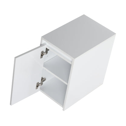 12' Bathroom Side Cabinet, Soft Close Doors, Float Mounting Design, Glossy White,(KD - Packing) - 1st Choice Furniture Direct