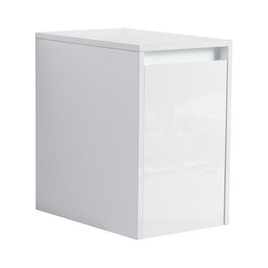 12' Bathroom Side Cabinet, Soft Close Doors, Float Mounting Design, Glossy White,(KD - Packing) - 1st Choice Furniture Direct