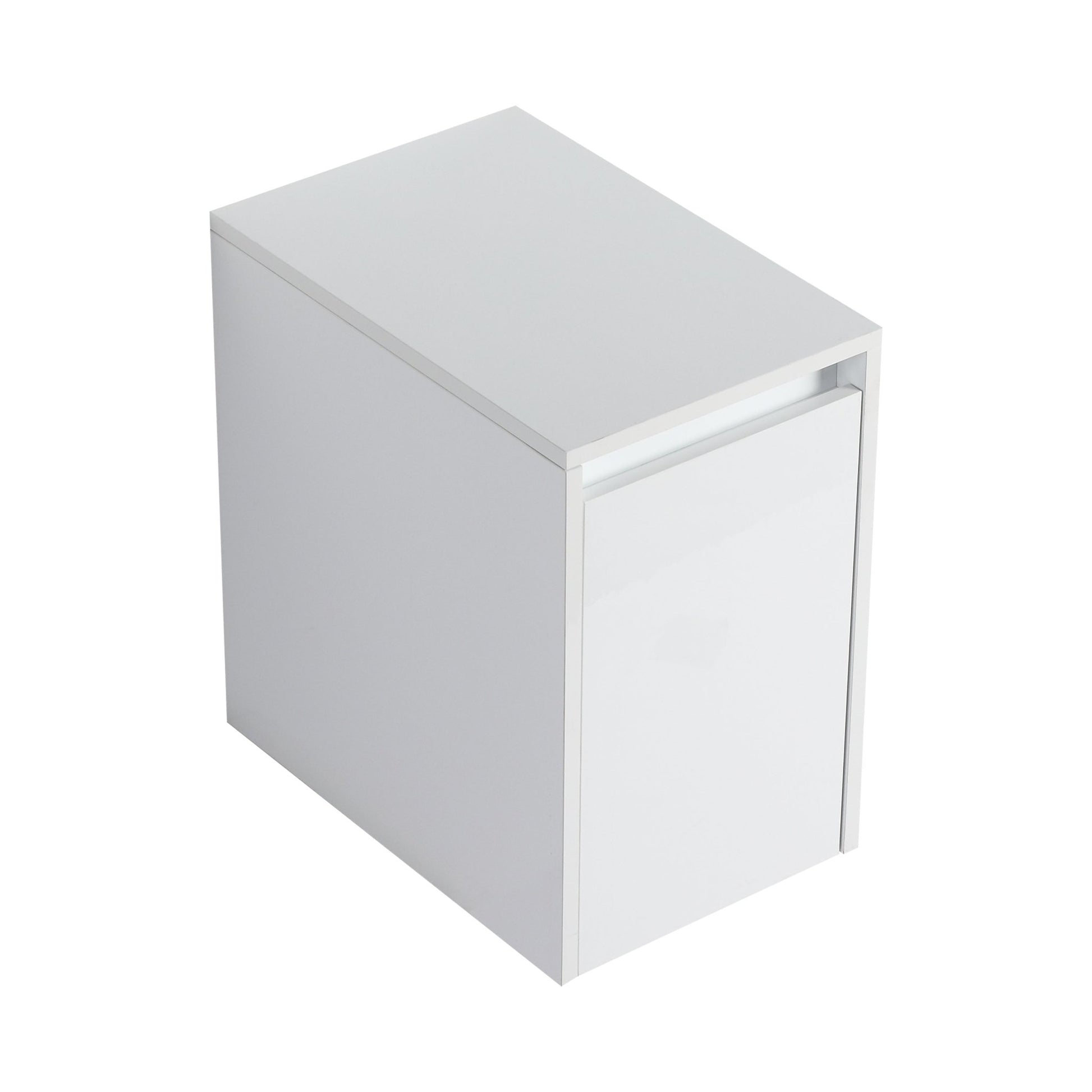 12' Bathroom Side Cabinet, Soft Close Doors, Float Mounting Design, Glossy White,(KD - Packing) - 1st Choice Furniture Direct