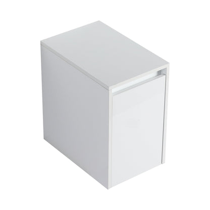12' Bathroom Side Cabinet, Soft Close Doors, Float Mounting Design, Glossy White,(KD - Packing) - 1st Choice Furniture Direct