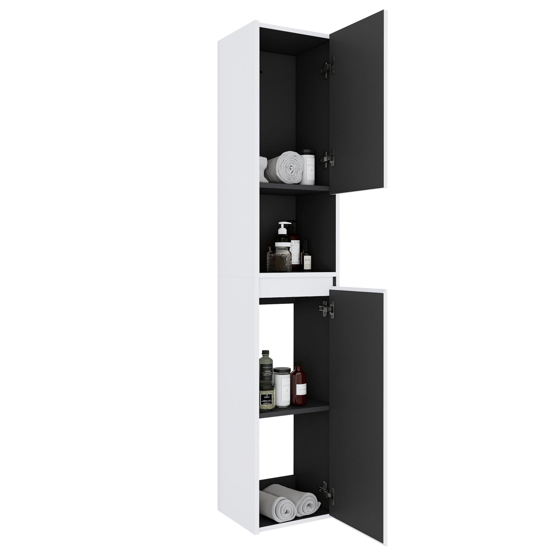 12' Bathroom Side Cabinet,2 - Soft Close Doors,Float Mounting Design,12*2(KD - Packing) - 1st Choice Furniture Direct
