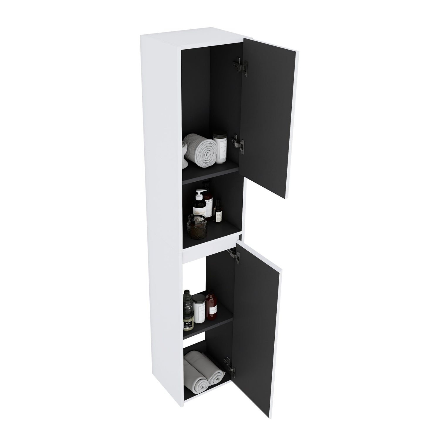 12' Bathroom Side Cabinet,2 - Soft Close Doors,Float Mounting Design,12*2(KD - Packing) - 1st Choice Furniture Direct