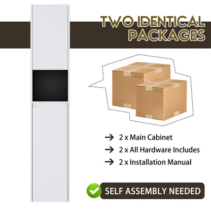 12' Bathroom Side Cabinet,2 - Soft Close Doors,Float Mounting Design,12*2(KD - Packing) - 1st Choice Furniture Direct