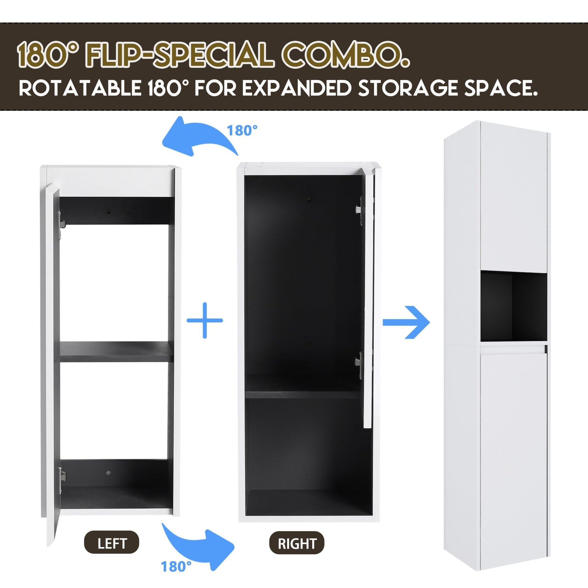 12' Bathroom Side Cabinet,2 - Soft Close Doors,Float Mounting Design,12*2(KD - Packing) - 1st Choice Furniture Direct