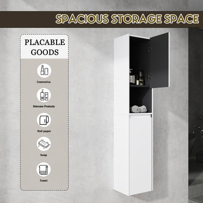 12' Bathroom Side Cabinet,2 - Soft Close Doors,Float Mounting Design,12*2(KD - Packing) - 1st Choice Furniture Direct