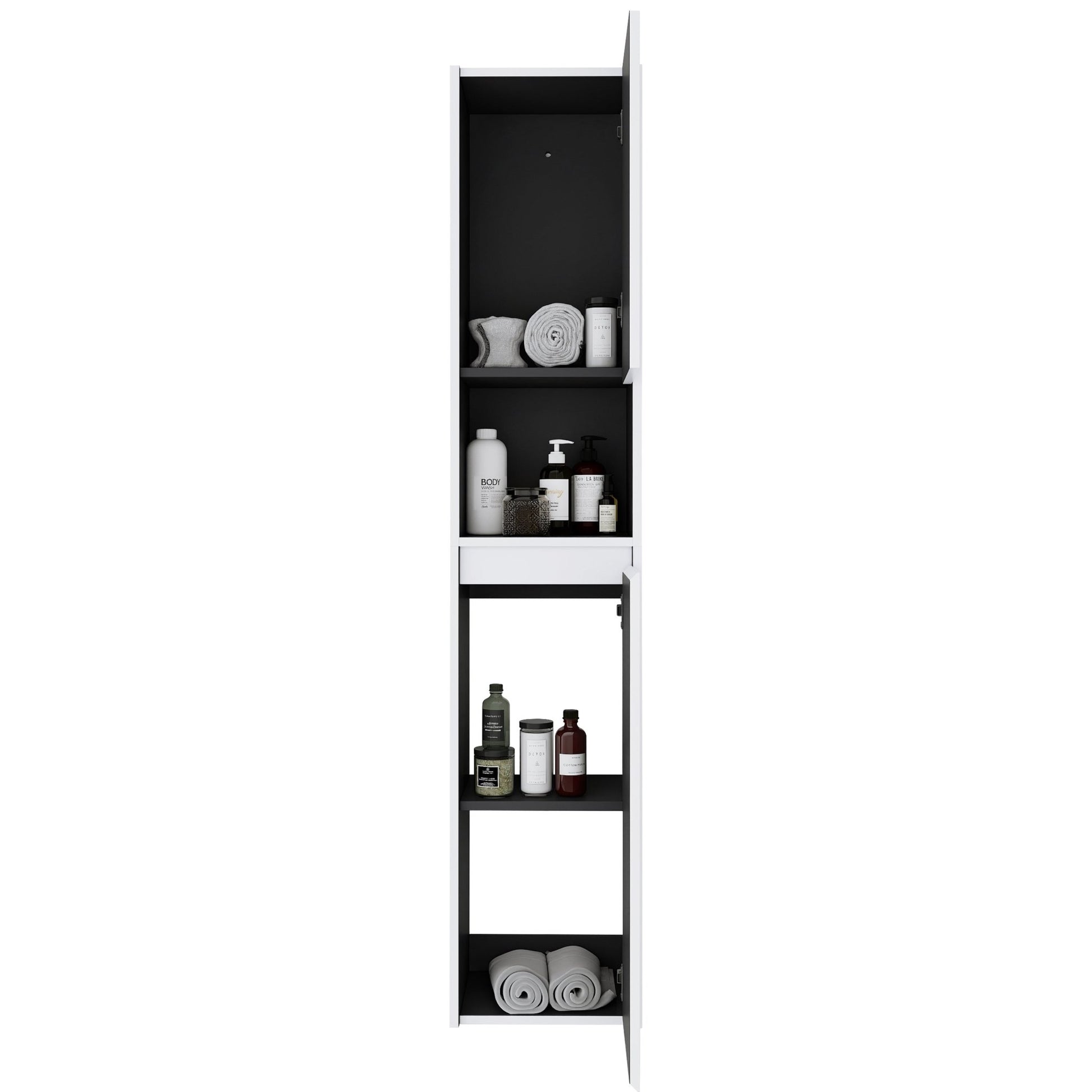 12' Bathroom Side Cabinet,2 - Soft Close Doors,Float Mounting Design,12*2(KD - Packing) - 1st Choice Furniture Direct