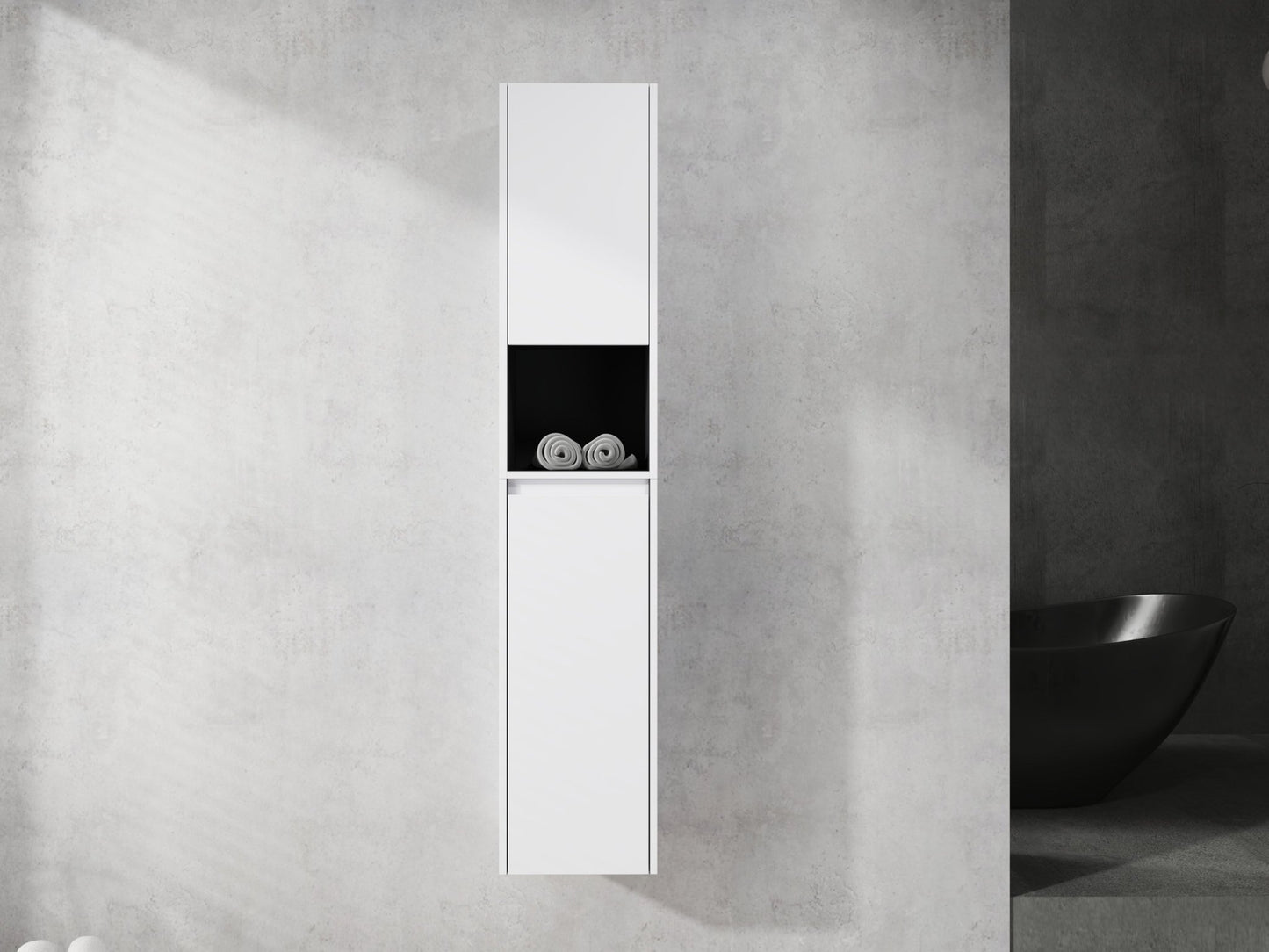 12' Bathroom Side Cabinet,2 - Soft Close Doors,Float Mounting Design,12*2(KD - Packing) - 1st Choice Furniture Direct