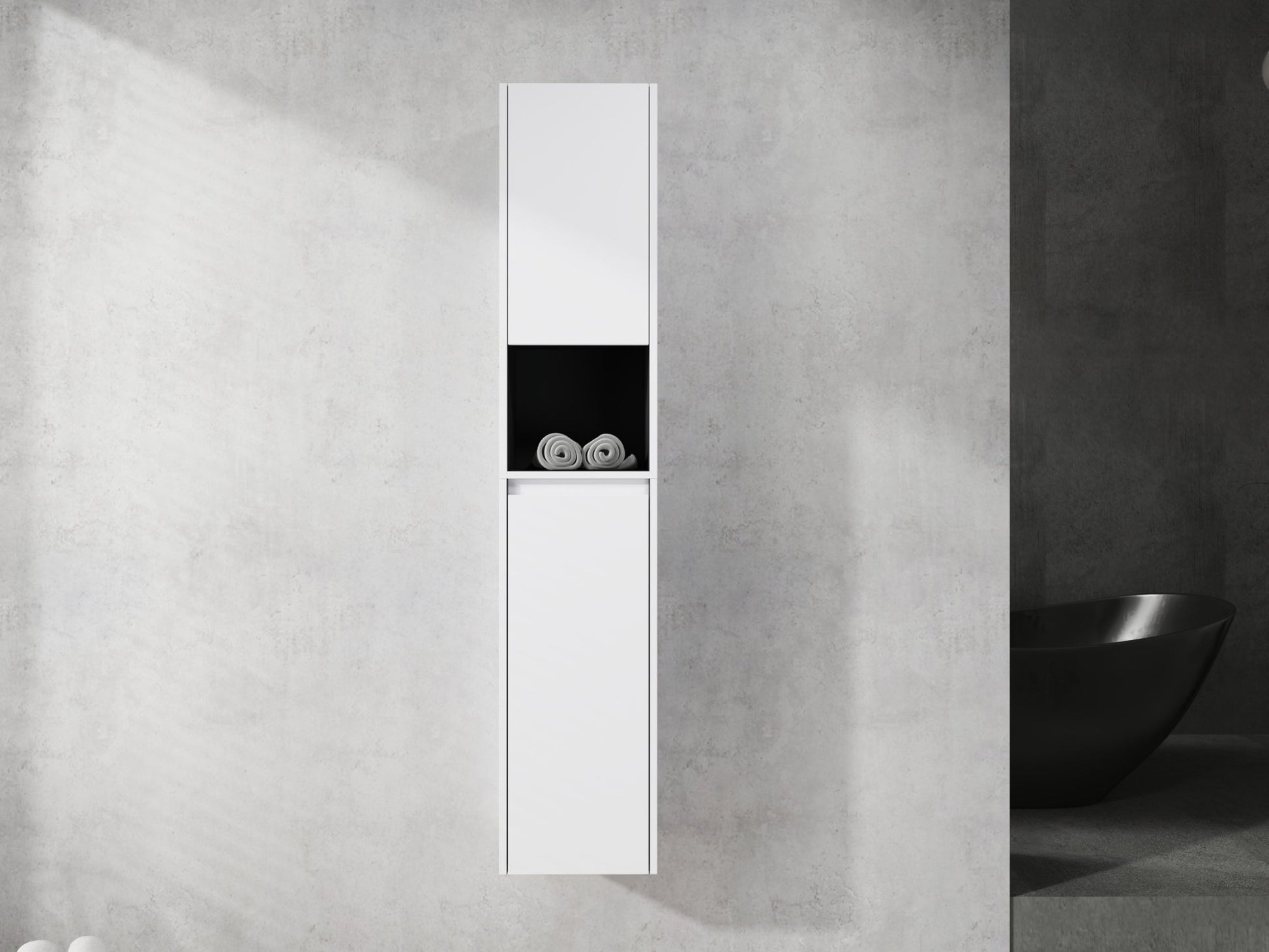12' Bathroom Side Cabinet,2 - Soft Close Doors,Float Mounting Design,12*2(KD - Packing) - 1st Choice Furniture Direct
