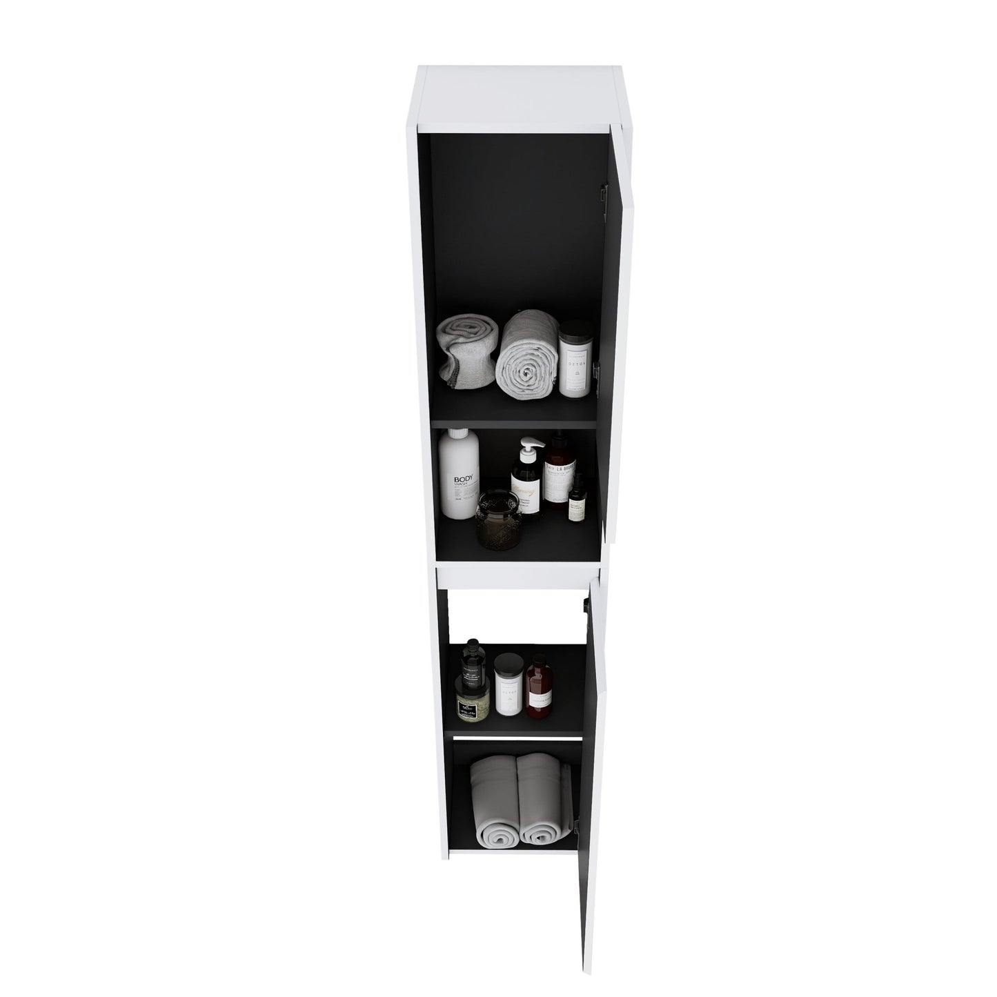 12' Bathroom Side Cabinet,2 - Soft Close Doors,Float Mounting Design,12*2(KD - Packing) - 1st Choice Furniture Direct