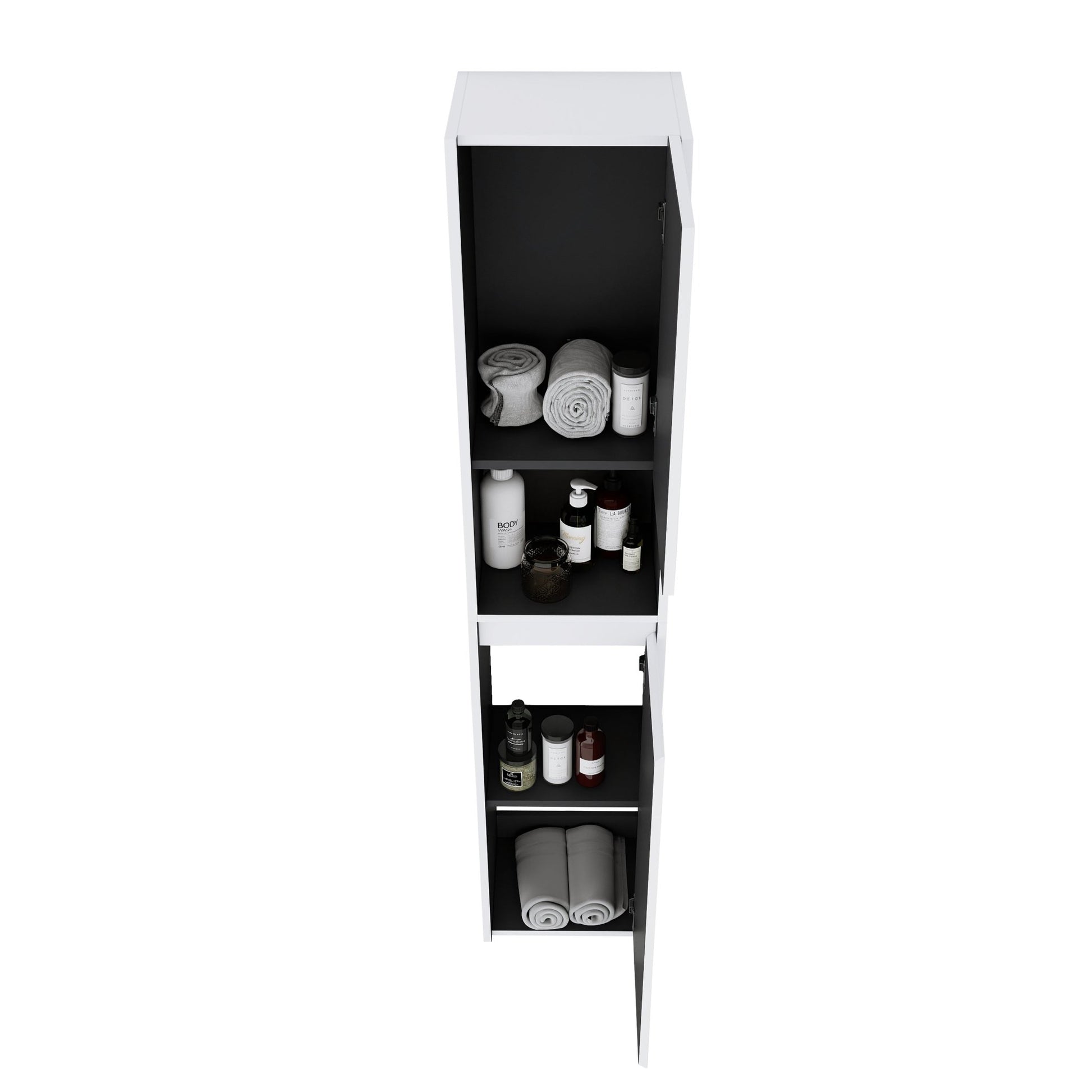 12' Bathroom Side Cabinet,2 - Soft Close Doors,Float Mounting Design,12*2(KD - Packing) - 1st Choice Furniture Direct