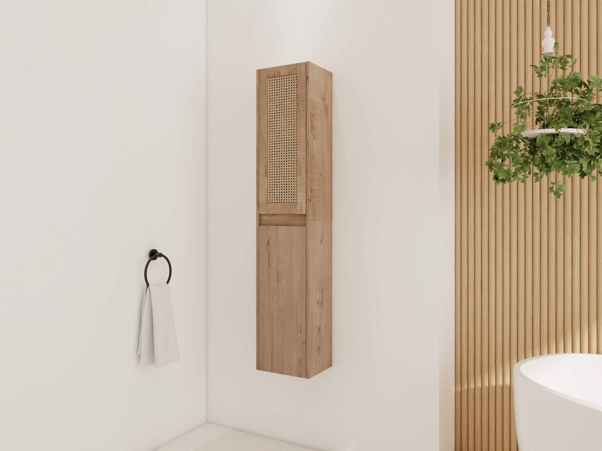 12' Bathroom Side Cabinet,Soft Close Doors,Float Mounting Design, 00512IMO - 00112IMO (KD - Packing) - 1st Choice Furniture Direct