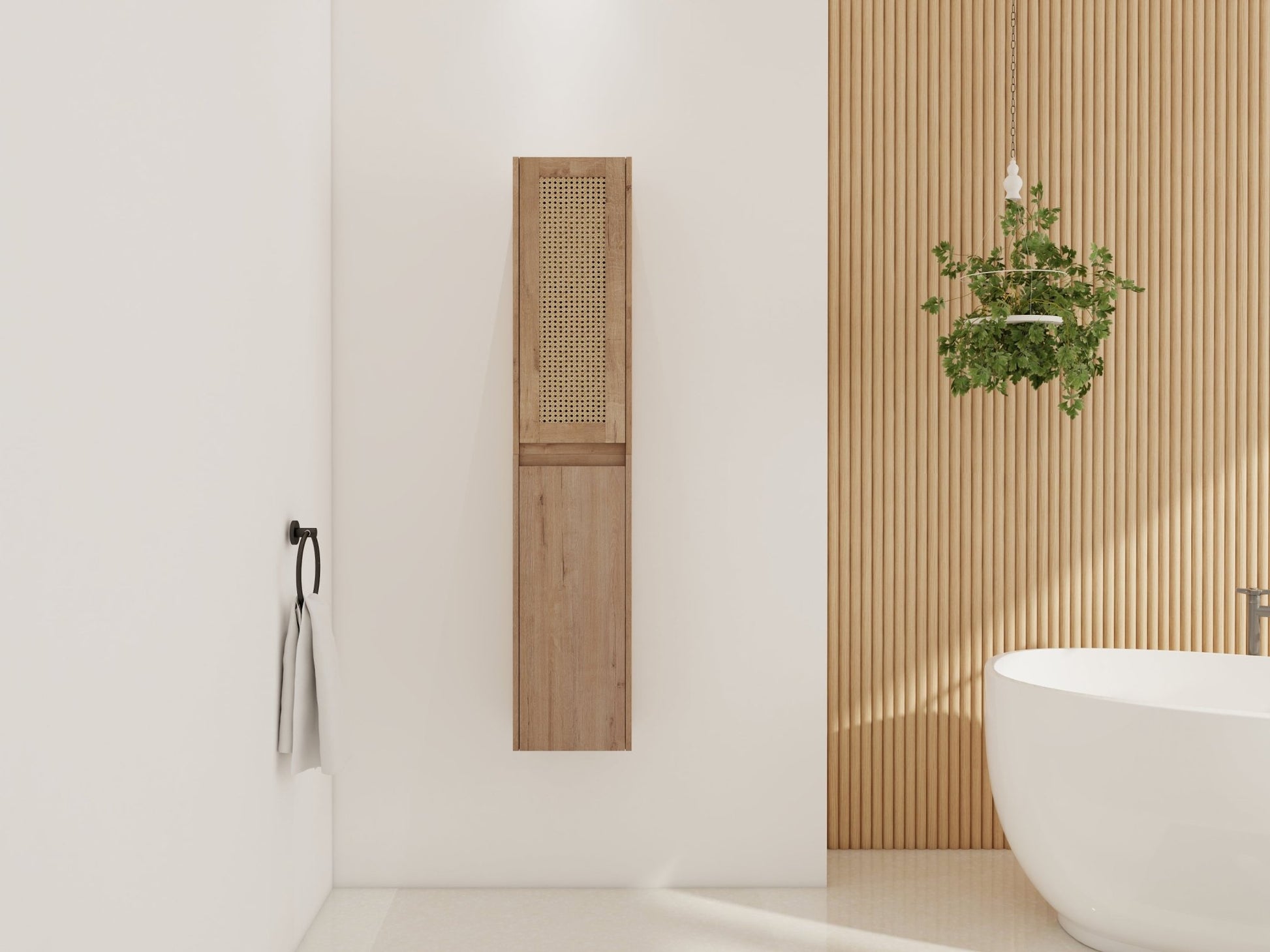 12' Bathroom Side Cabinet,Soft Close Doors,Float Mounting Design, 00512IMO - 00112IMO (KD - Packing) - 1st Choice Furniture Direct