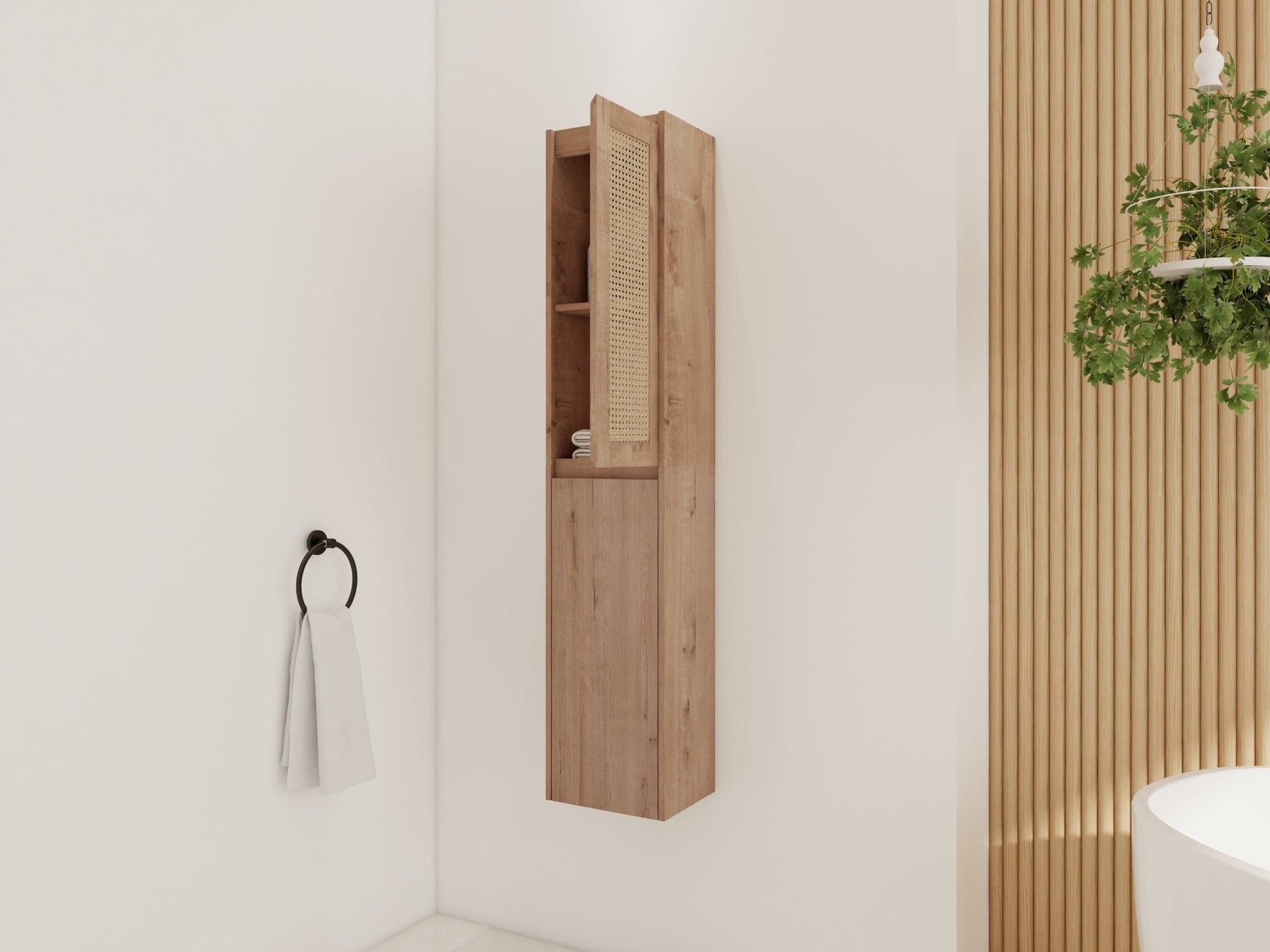 12' Bathroom Side Cabinet,Soft Close Doors,Float Mounting Design, 00512IMO - 00112IMO (KD - Packing) - 1st Choice Furniture Direct