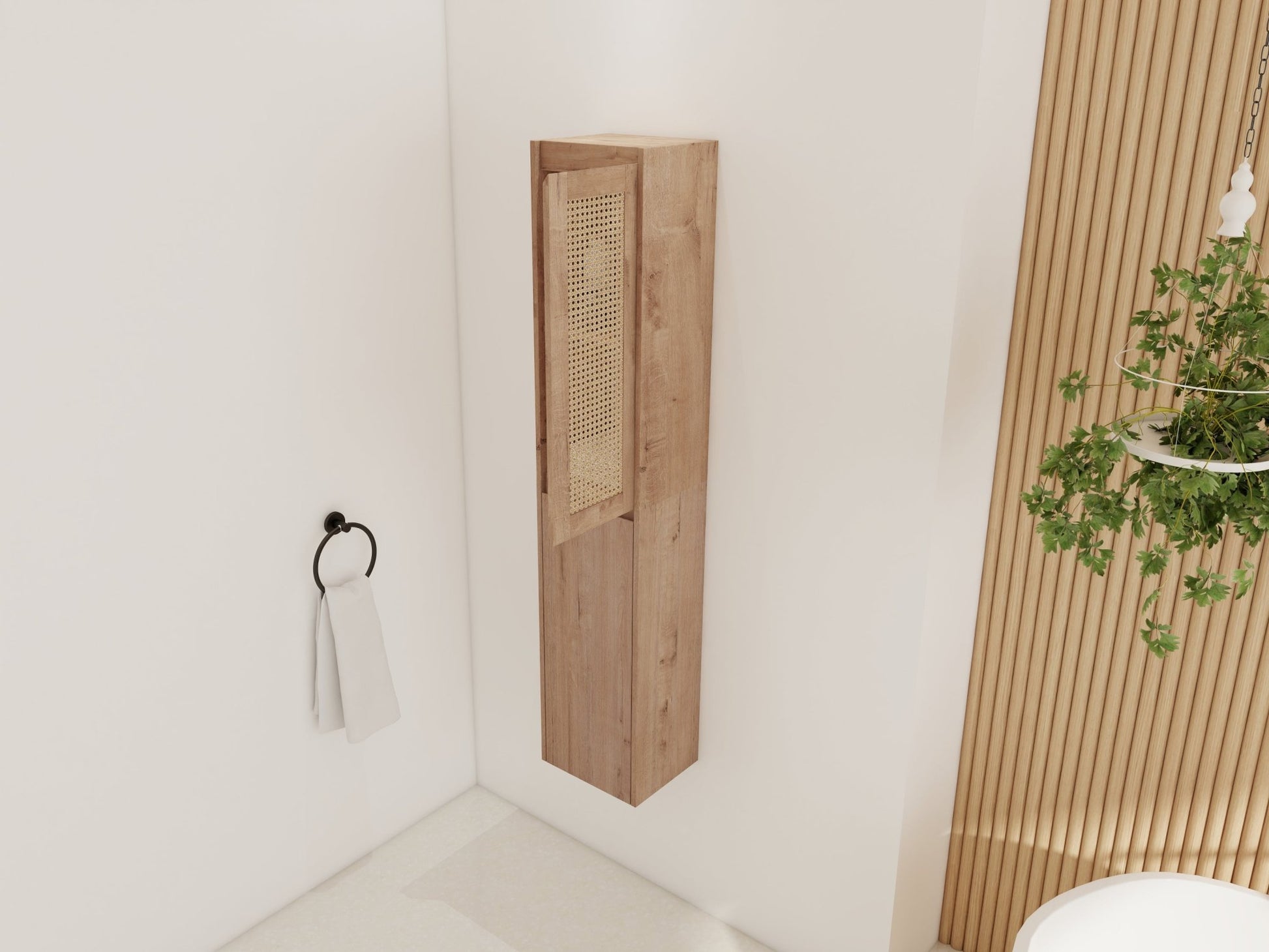 12' Bathroom Side Cabinet,Soft Close Doors,Float Mounting Design, 00512IMO - 00112IMO (KD - Packing) - 1st Choice Furniture Direct