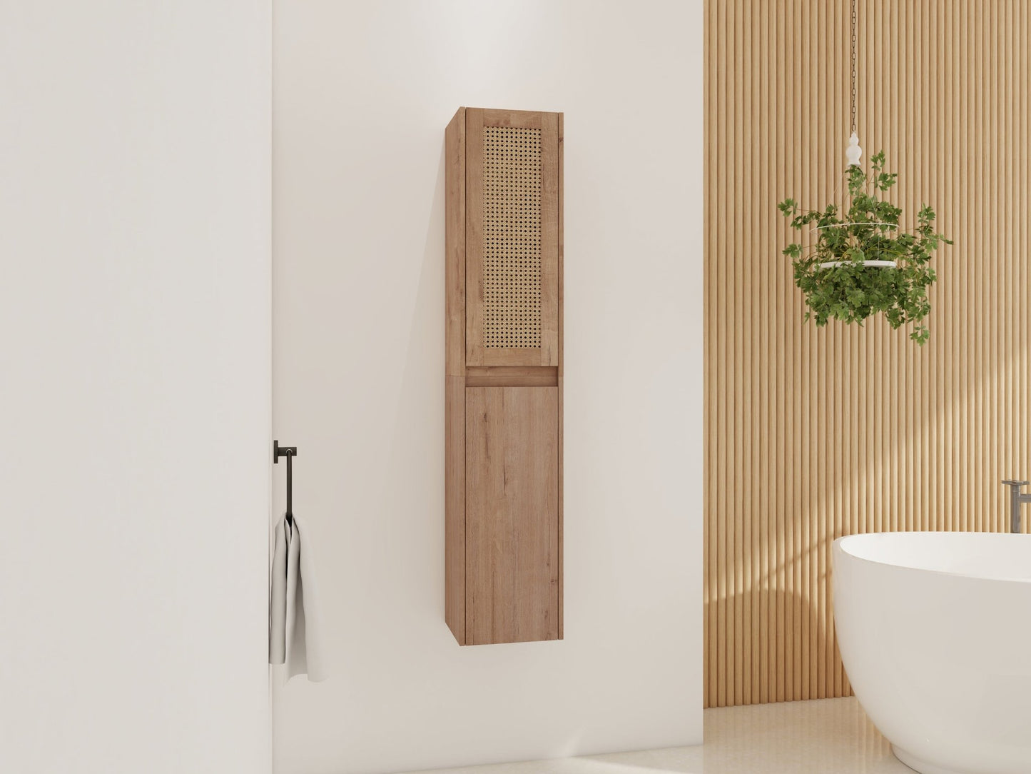 12' Bathroom Side Cabinet,Soft Close Doors,Float Mounting Design, 00512IMO - 00112IMO (KD - Packing) - 1st Choice Furniture Direct