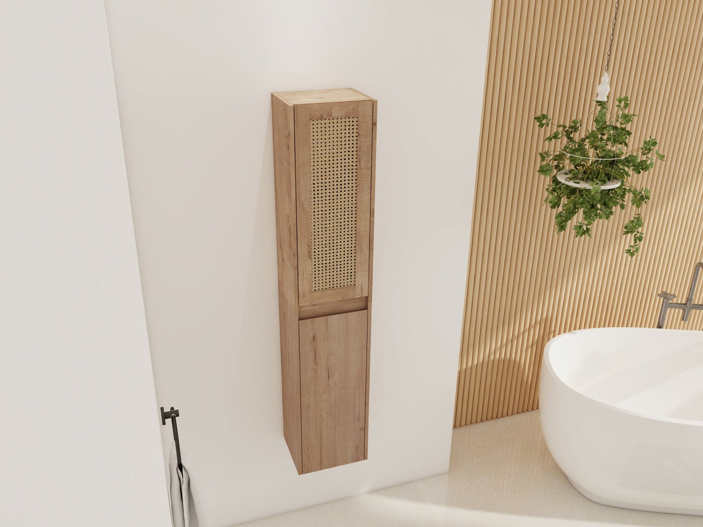 12' Bathroom Side Cabinet,Soft Close Doors,Float Mounting Design, 00512IMO - 00112IMO (KD - Packing) - 1st Choice Furniture Direct