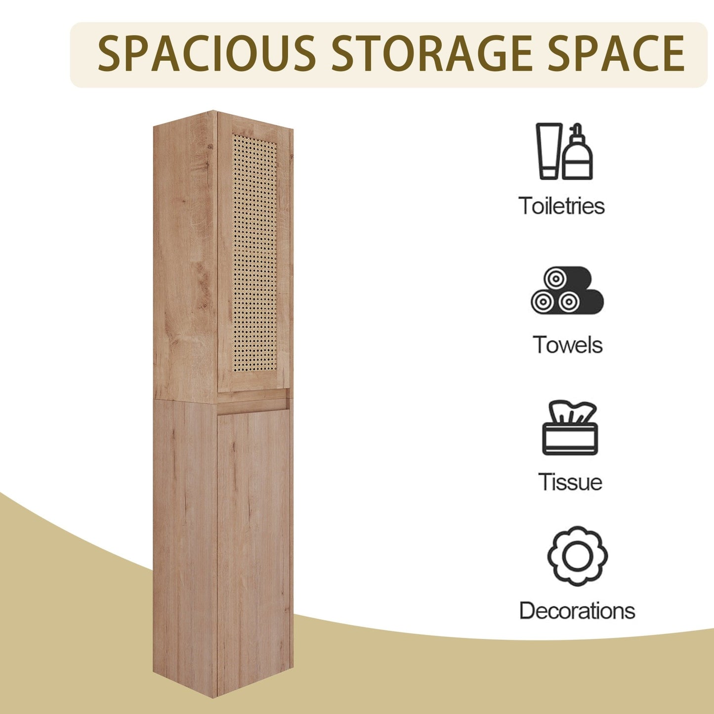 12' Bathroom Side Cabinet,Soft Close Doors,Float Mounting Design, 00512IMO - 00112IMO (KD - Packing) - 1st Choice Furniture Direct