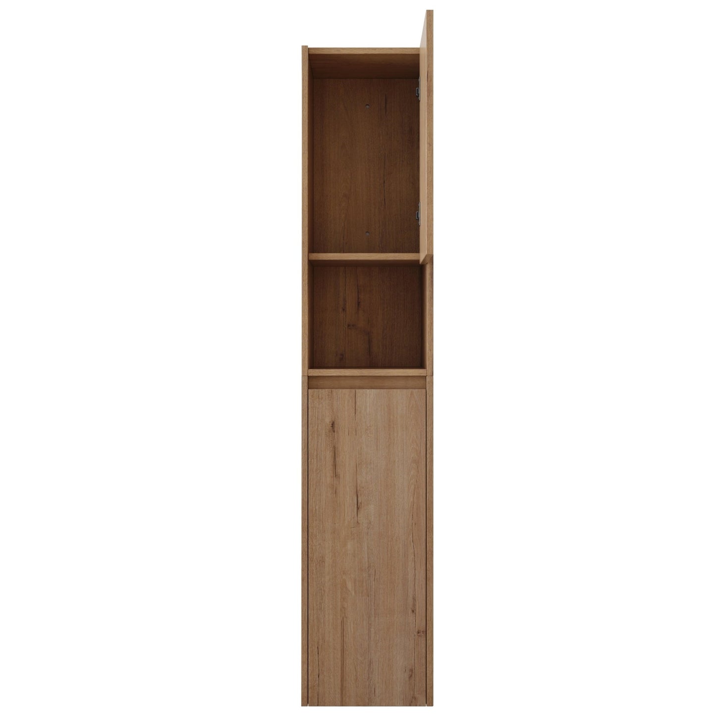 12' Bathroom Side Cabinet,Soft Close Doors,Float Mounting Design,Imitative Oak, SC00112IMO+SC00212IMO - K (KD - Packing) - 1st Choice Furniture Direct