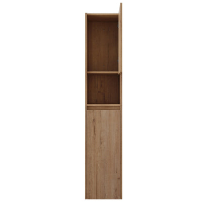 12' Bathroom Side Cabinet,Soft Close Doors,Float Mounting Design,Imitative Oak, SC00112IMO+SC00212IMO - K (KD - Packing) - 1st Choice Furniture Direct