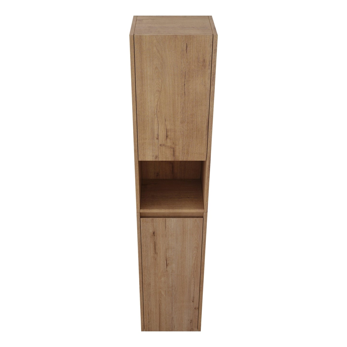 12' Bathroom Side Cabinet,Soft Close Doors,Float Mounting Design,Imitative Oak, SC00112IMO+SC00212IMO - K (KD - Packing) - 1st Choice Furniture Direct