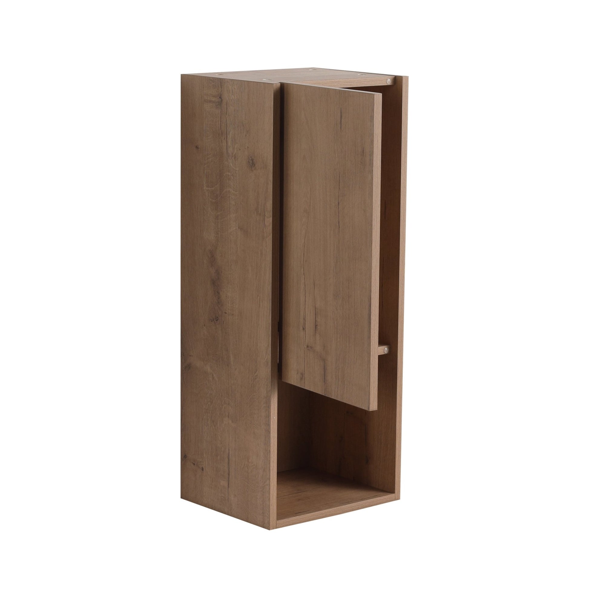 12' Bathroom Side Cabinet,Soft Close Doors,Float Mounting Design,Imitative Oak,(KD - Packing) - 1st Choice Furniture Direct