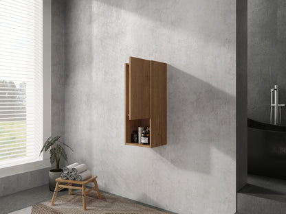 12' Bathroom Side Cabinet,Soft Close Doors,Float Mounting Design,Imitative Oak,(KD - Packing) - 1st Choice Furniture Direct