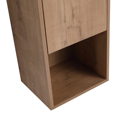 12' Bathroom Side Cabinet,Soft Close Doors,Float Mounting Design,Imitative Oak,(KD - Packing) - 1st Choice Furniture Direct