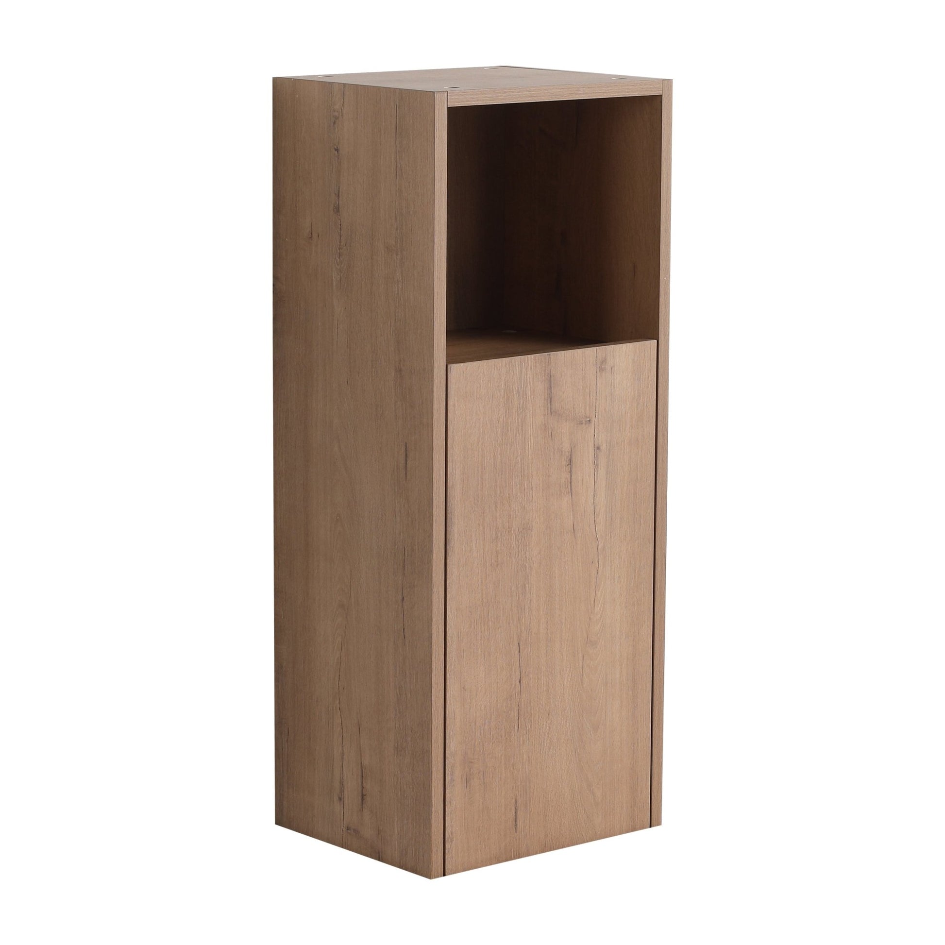 12' Bathroom Side Cabinet,Soft Close Doors,Float Mounting Design,Imitative Oak,(KD - Packing) - 1st Choice Furniture Direct