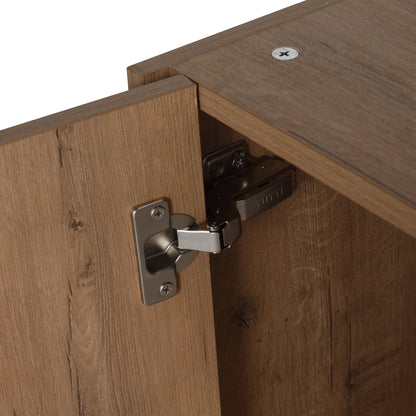 12' Bathroom Side Cabinet,Soft Close Doors,Float Mounting Design,Imitative Oak,(KD - Packing) - 1st Choice Furniture Direct