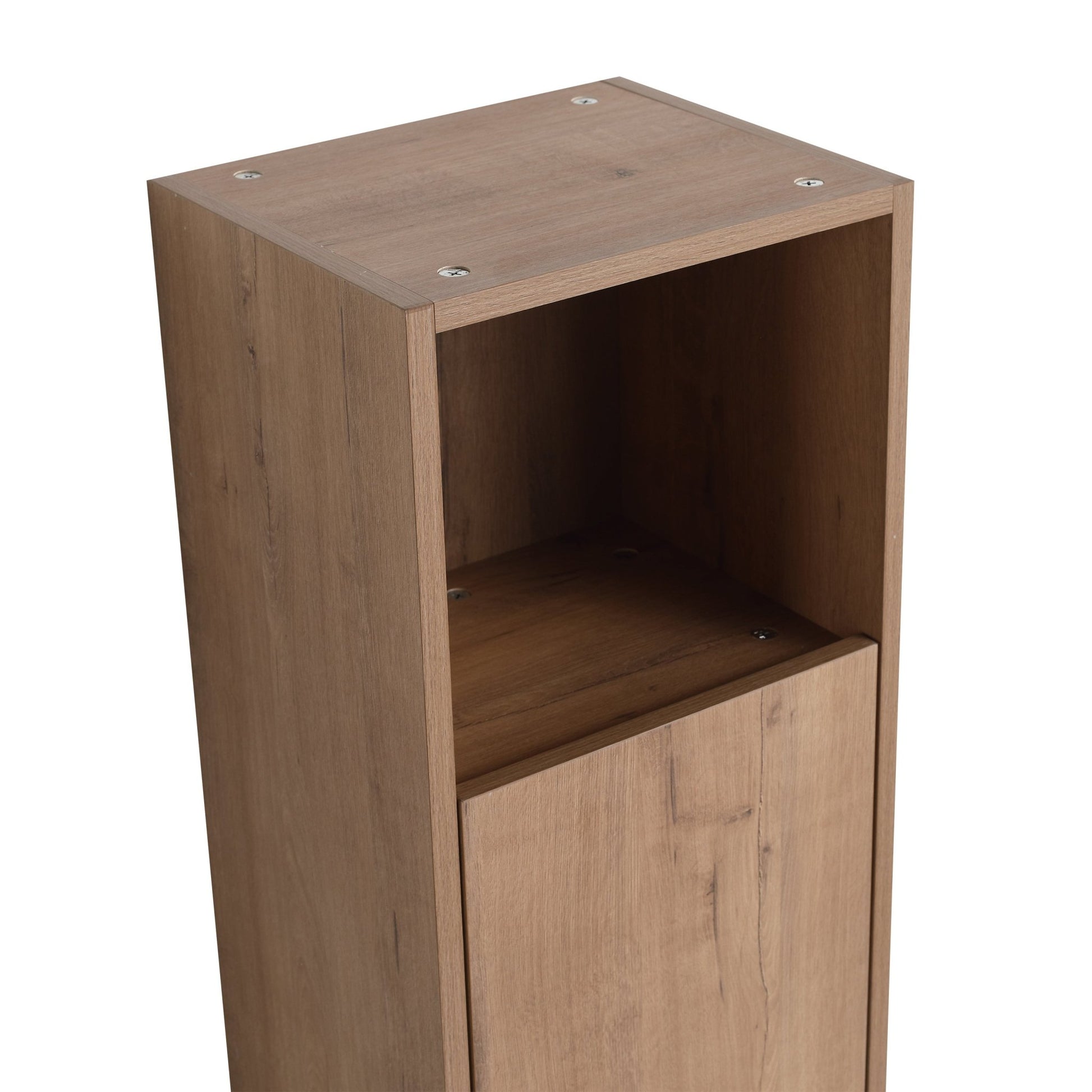 12' Bathroom Side Cabinet,Soft Close Doors,Float Mounting Design,Imitative Oak,(KD - Packing) - 1st Choice Furniture Direct