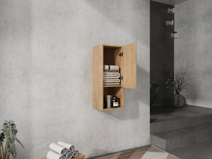 12' Bathroom Side Cabinet,Soft Close Doors,Float Mounting Design,Imitative Oak,(KD - Packing) - 1st Choice Furniture Direct