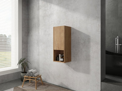 12' Bathroom Side Cabinet,Soft Close Doors,Float Mounting Design,Imitative Oak,(KD - Packing) - 1st Choice Furniture Direct