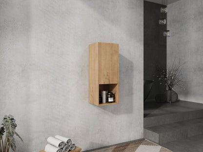 12' Bathroom Side Cabinet,Soft Close Doors,Float Mounting Design,Imitative Oak,(KD - Packing) - 1st Choice Furniture Direct