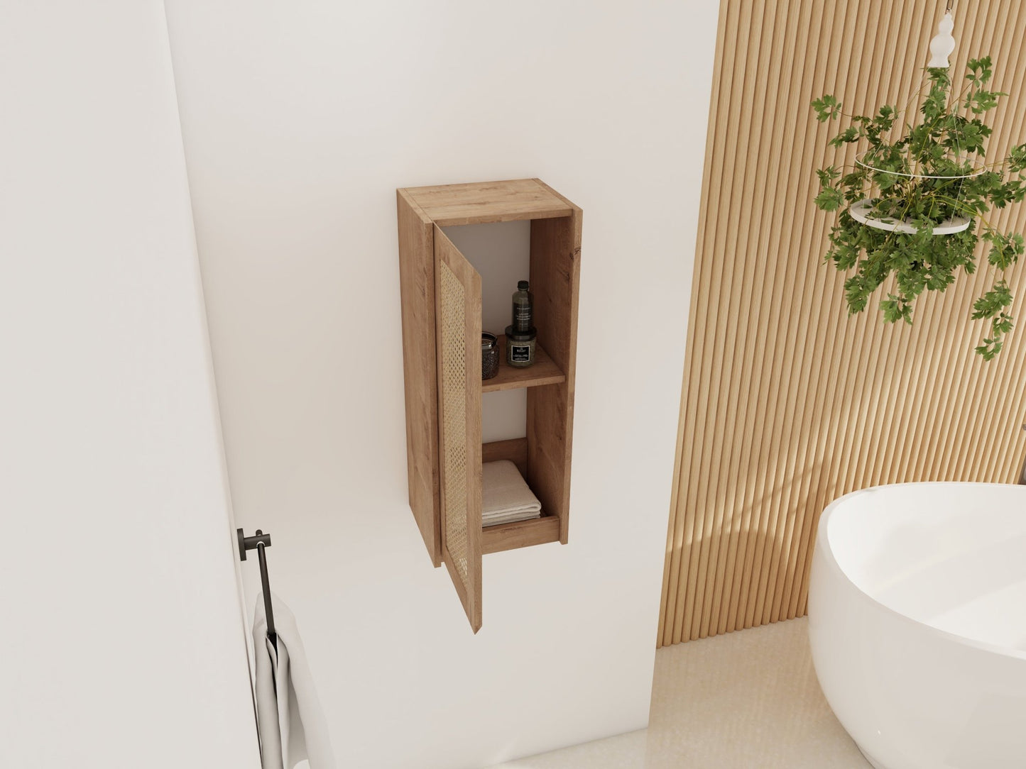 12' Bathroom Side Cabinet,Soft Close Doors,Float Mounting Design,(KD - Packing) - 1st Choice Furniture Direct